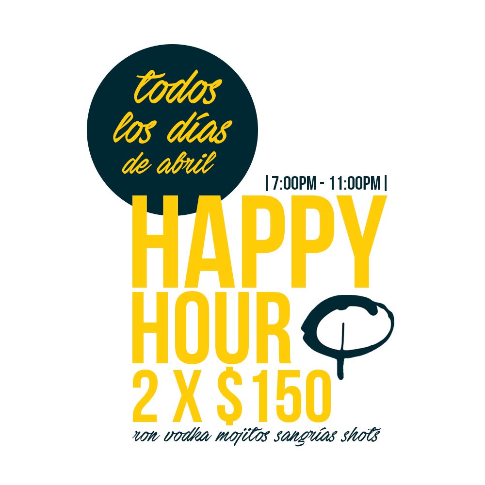 QuintanaBarRD's tweet photo. Todo el mes de abril de jueves a domingo • 2 tragos x $150 •
Ron | Vodka | Mojitos | Sangrías &amp; Shots https://t.co/60L1wMmaIX