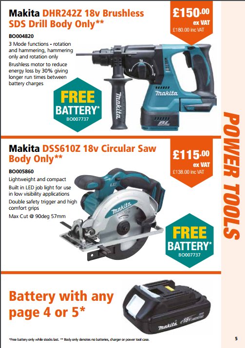 RIDGEONS's tweet photo. Have you seen these @MakitaUK #offers in our new #SmashingDeals? #PowerTools https://t.co/FZ5GmaZN58 https://t.co/gvVp7hT1kO