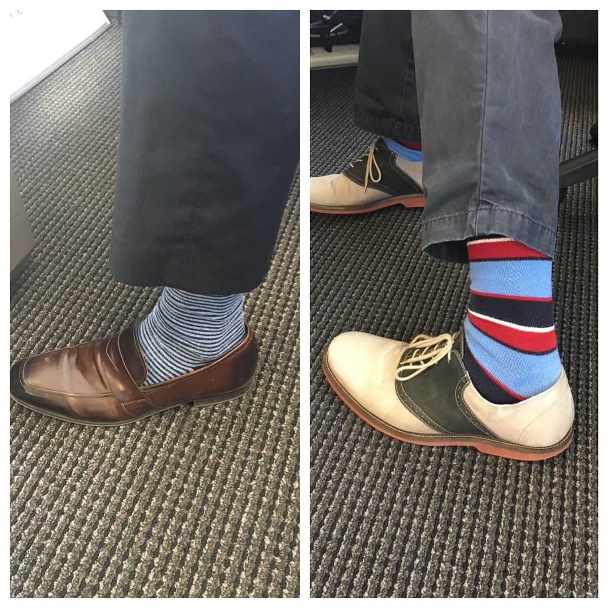 mrscaitlina's tweet photo. #snazzysockday here at #RTSeattle #dapperdudes  let's see your socks! @TraceyLuma_RT @Dotcy3 https://t.co/lWE4MMsKBf