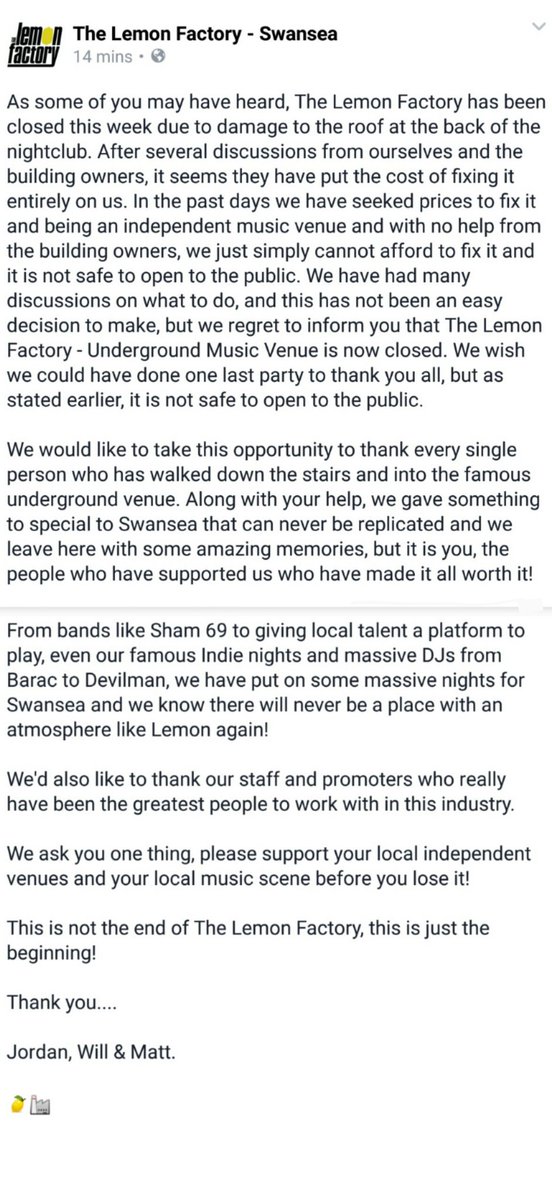 TheLemonFac's tweet photo. Some very terrible news.... #thelemonfactory https://t.co/jne6RDF0a5