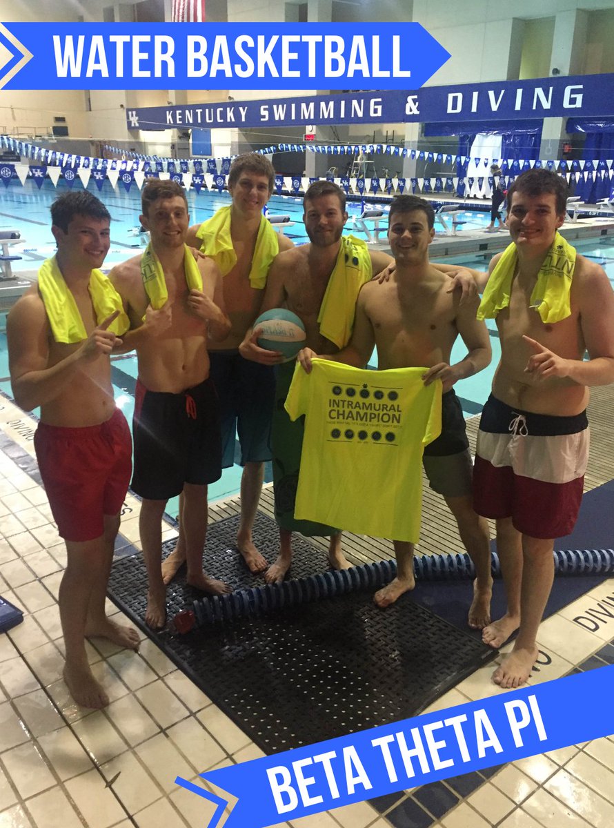 UKIntramurals's tweet photo. Congratulations to @Beta_Kentucky for yet another basketball championship- this time, in the water🌊 🌊 https://t.co/9U1tzx4hUd