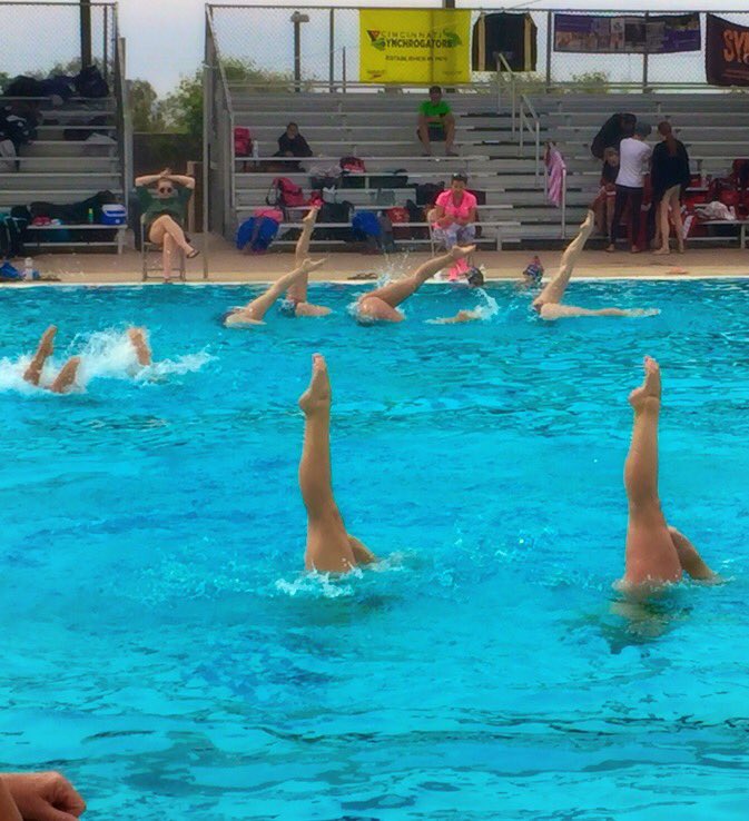 StaciaNaquin's tweet photo. The @USASynchro National Championships are happening right now in the Valley! #12News #USN16 #Mesa https://t.co/yuCpCBvVEA