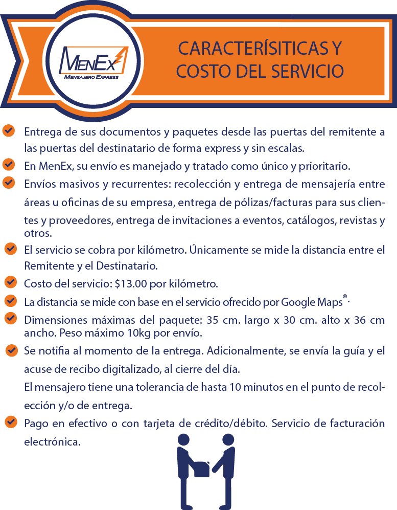MenEx_MX's tweet photo. ¿Ya conoces el costo y características del servicio de @MenEx_MX?
Con MenEx, envíalo express!
#PeorQueTarifaDinamica https://t.co/5TkQbYxWAv