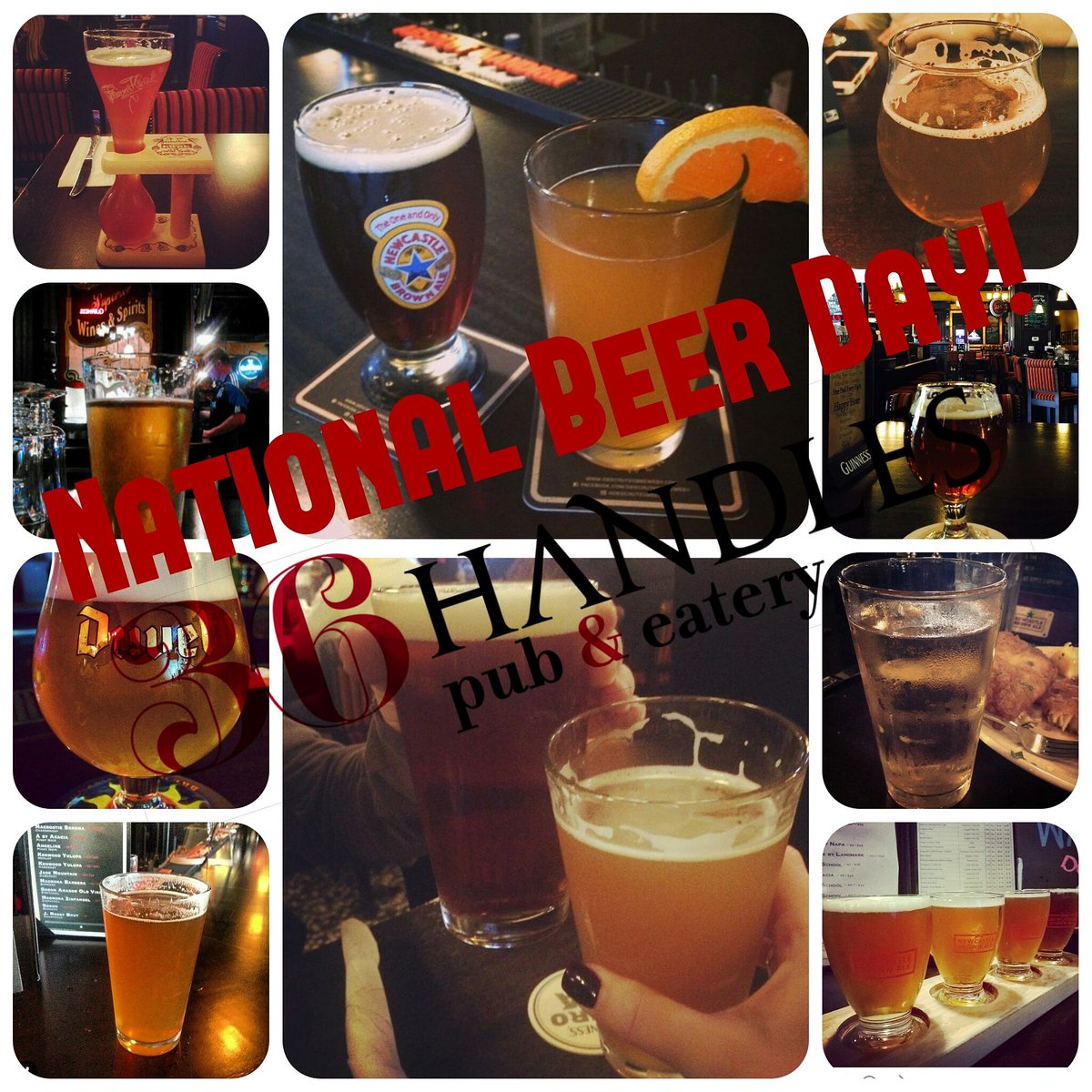 36HandlesPub's tweet photo. Happy National Beer Day!
#36HandlesPub #36Handles #Pub #NationalBeerDay #BeerDay #Beer #BeerBeerBeer #DrinkBeer https://t.co/394qdmJYlL