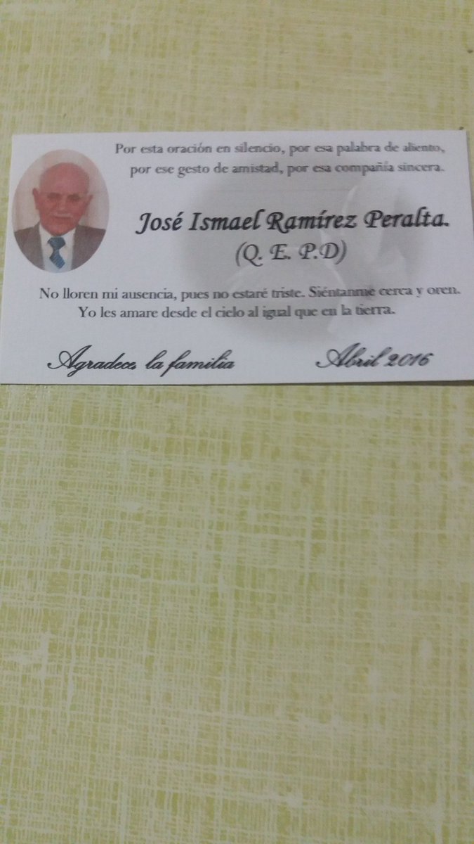 LDimauri's tweet photo. papito ya descansa, gracias a todos por su apoyo. https://t.co/b0IGNFri4Q