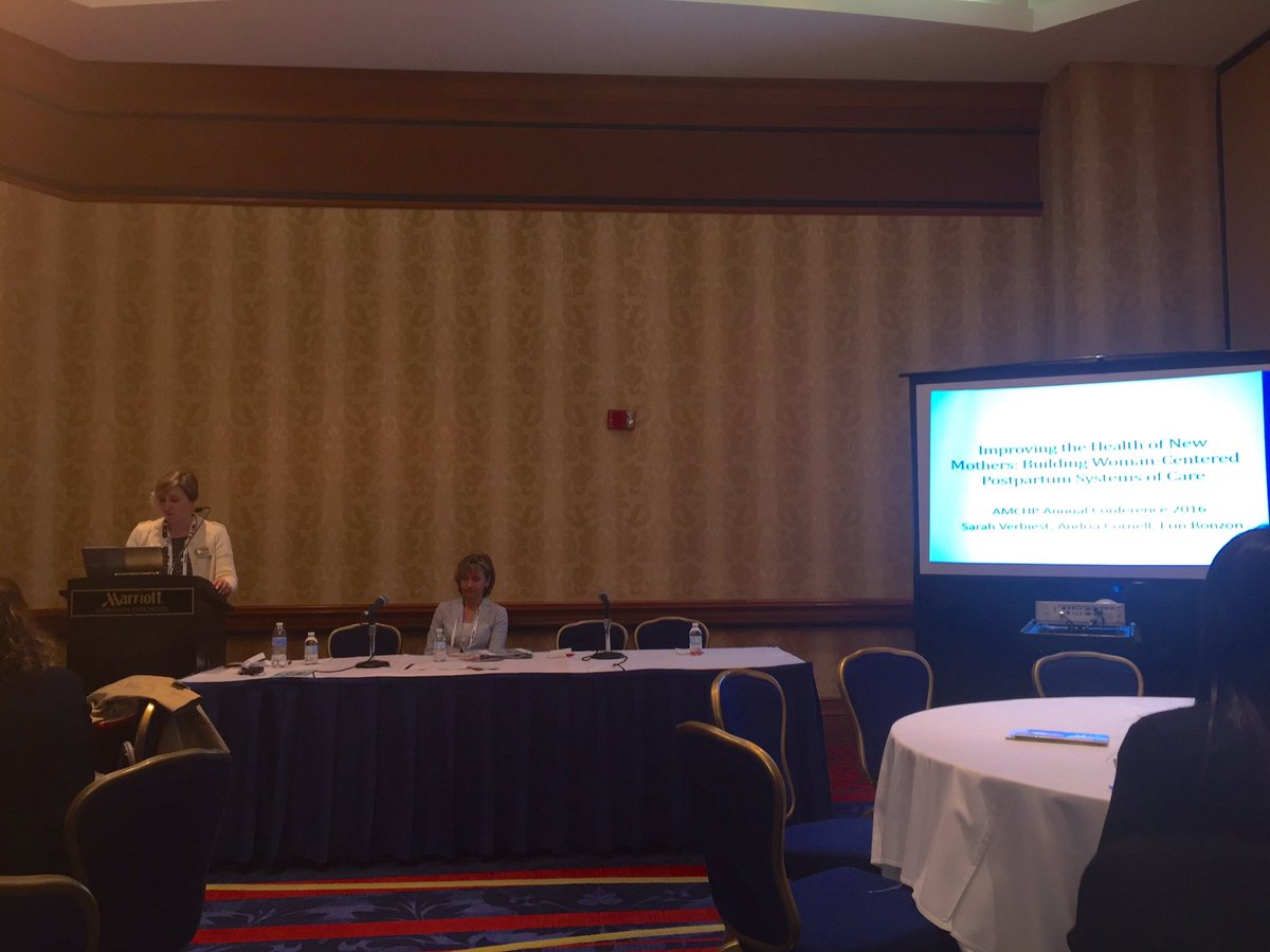 PCHHC's tweet photo. .@S_Verbiest presents #postpatum & #wellwoman care at #AMCHP16. Realistic expectations & support: @4thTriProject https://t.co/TeSrh1KPaH