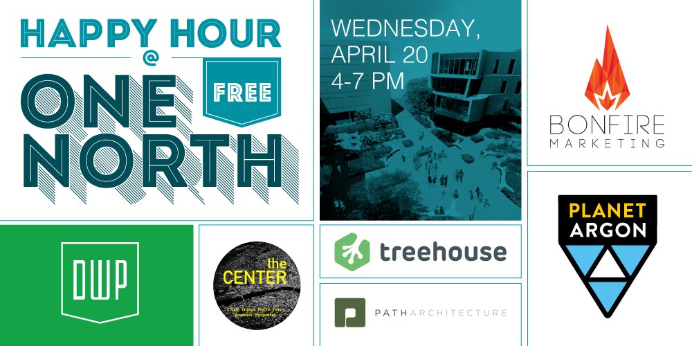 ThinkBonfire's tweet photo. Join us for a free happy hour and celebration of @DesignWeekPDX on 4/20, 4-7 p.m. https://t.co/yzgcYhuWqC #DWPDX https://t.co/hJIVpB9YnE