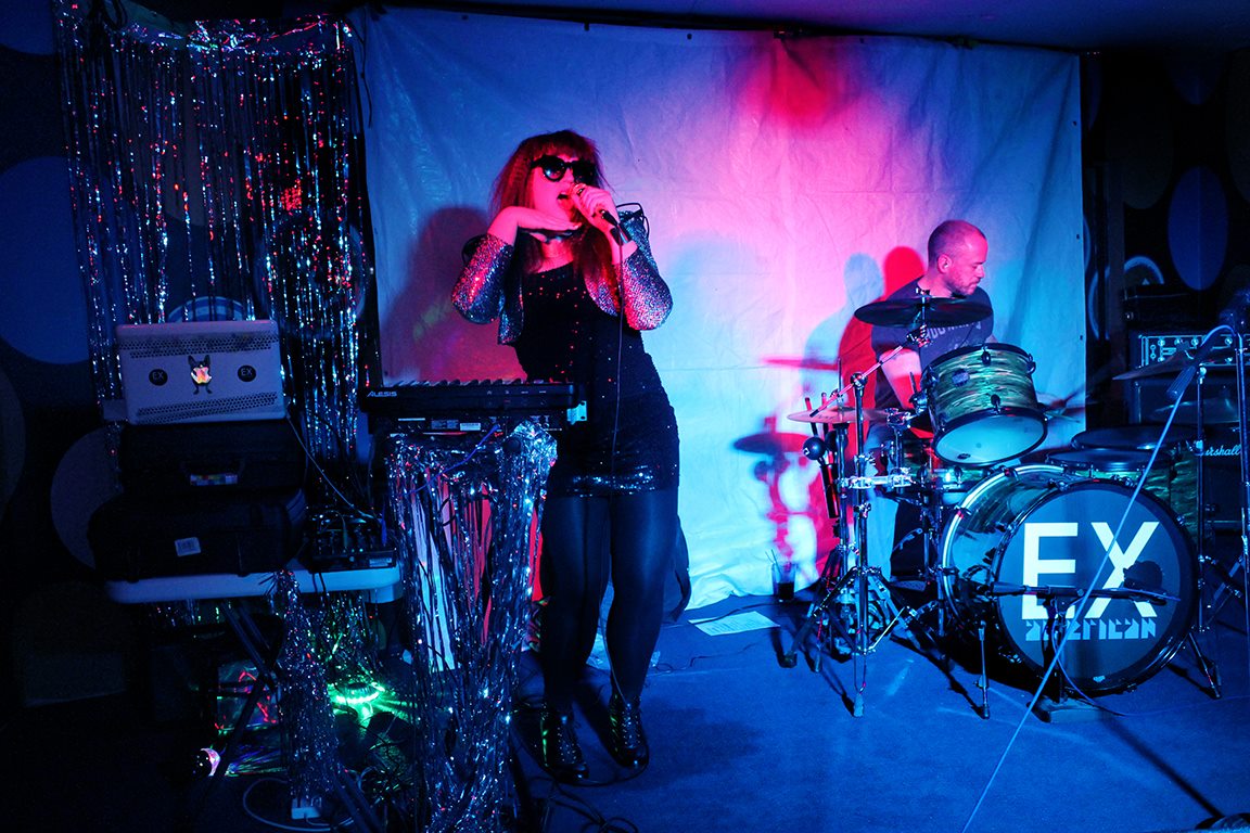 E_X_AMERICAN's tweet photo. Some #pics from 3/25 #show at #NewWayBar, by @whiteowljewelry ! More shows soon! #examerican #music #edm #Detroit https://t.co/Q0ZyzjxZ3h