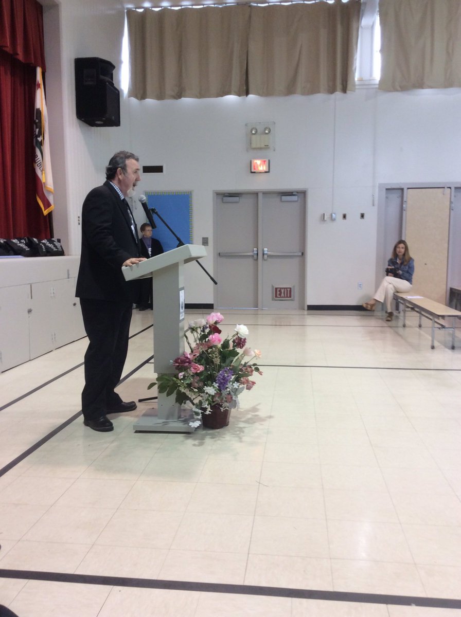 deebat2004's tweet photo. Principal Woods welcoming the 300 Adult School students in attendance for the awards ceremony. https://t.co/5FoU6DTBFq