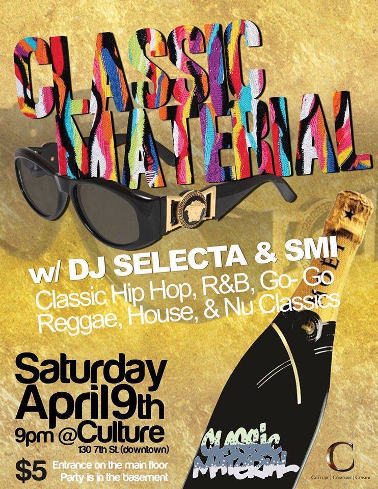 djsmi's tweet photo. classic Material this Saturday at @CulturePGH w/@Selecta720Recs and I on the decks. https://t.co/ATb192bx4C