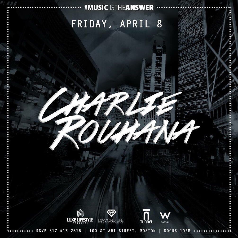 DiamondLifeProd's tweet photo. No plans tomorrow? We have you covered @TunnelBoston music by @CharlieRouhana  Txt 6179718182 for list/table #Boston https://t.co/qhfAkez5wK