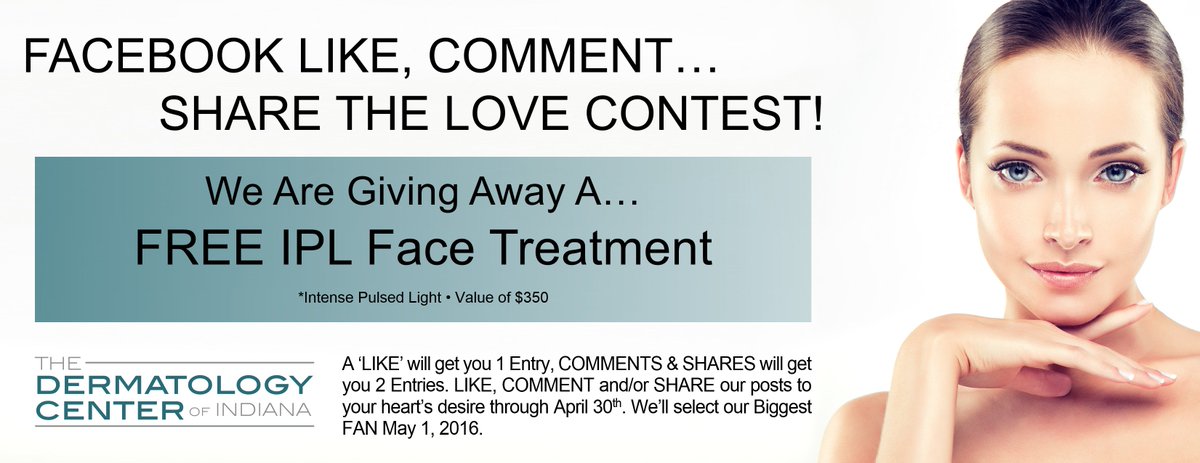 dermindy's tweet photo. Enter to WIN a FREE IPL FACE Treatment on #Facebook #giveaway #cosmetictreatments #spotfreeskin @DermIndy #IPL https://t.co/lKhQIlpyd4