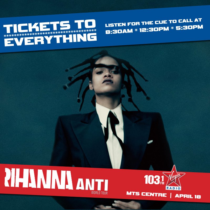 VirginRadioWPG's tweet photo. Erin won tickets for her husbands 30th birthday to @rihanna! More #Tickets2Everything @ 5:30 https://t.co/HFcMpL30CX https://t.co/qVvtNngNas