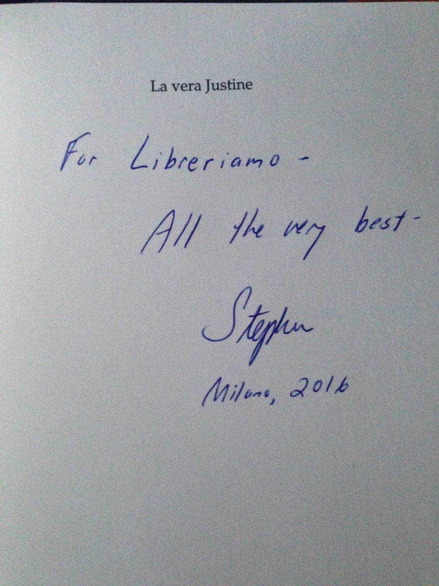 Libreriamo's tweet photo. Ecco la dedica di Stephen Amidon a tutti i nostri lettori ! #LaVeraJustine https://t.co/Qgs8XbaX4D