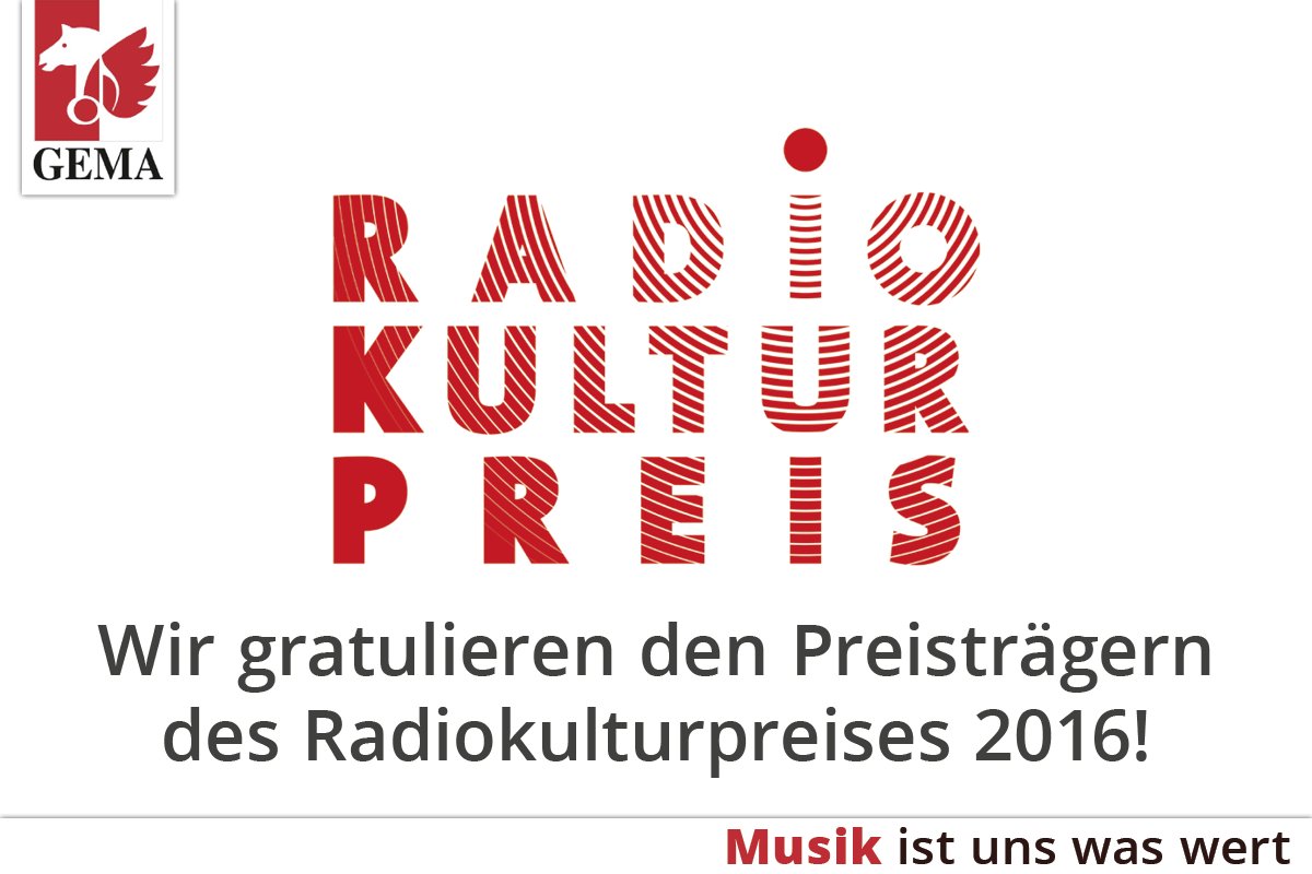 KarlKarst's tweet photo. Freude: Radiokulturpreis 2016 für @WDR3 - https://t.co/oLUyANVU6Y https://t.co/QJYeQP3rDt