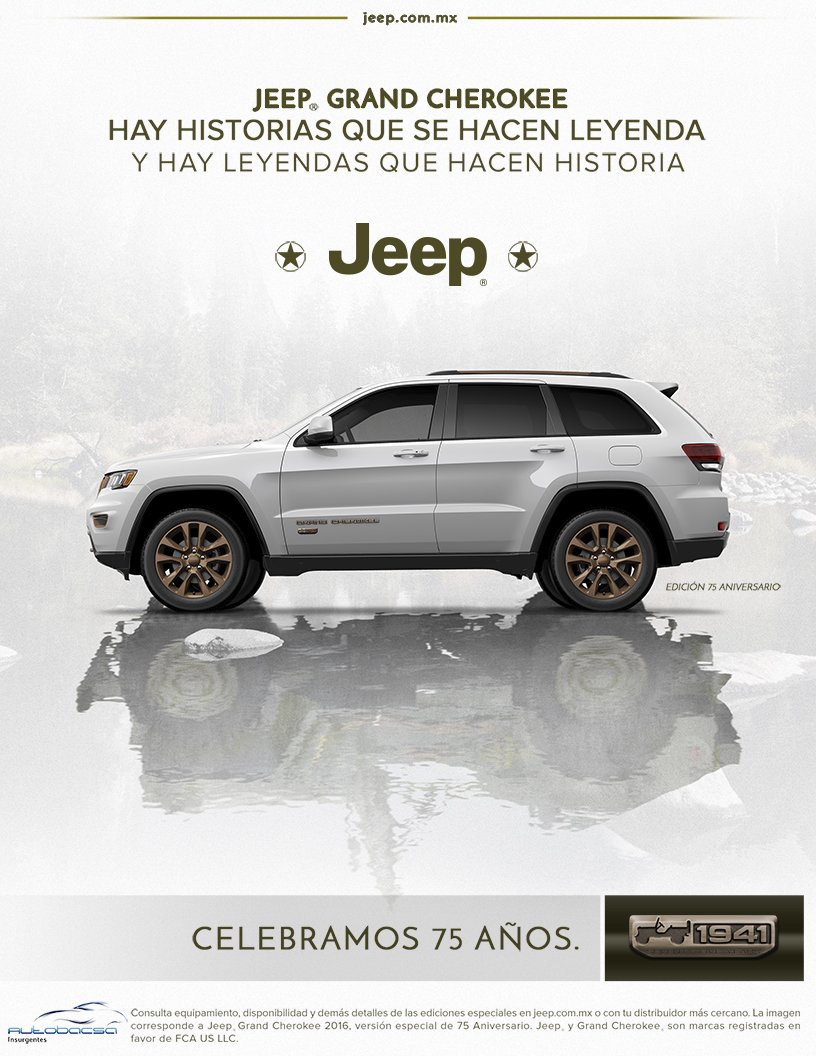 AutobacsaLeon's tweet photo. #Jeep #GrandCherokee trasciende en el tiempo.. #75ANIVERSARIO
https://t.co/gpHXAofCcc https://t.co/nhGc8YvbOD