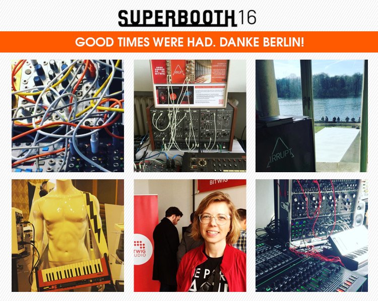 irruptaudio's tweet photo. The #IRRUPT #superbooth16 album is up over at Facebook. Danke Berlin: https://t.co/H4BNhSxbN2 https://t.co/RgkUEbMiX6
