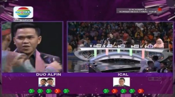 <a href="/DA3_Ical/">Ical D'Academy 3</a> mendapat 2 lampu merah dan 3 lampu hijau. Mohon maaf Ical yang harus tersenggol! #DAcademy3