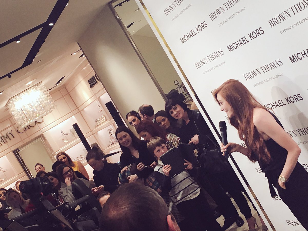 brownthomas's tweet photo. Blogger @retroflame launching the @MichaelKors #JetSet6 Collection in our #Dublin store https://t.co/FtVmChZdPC