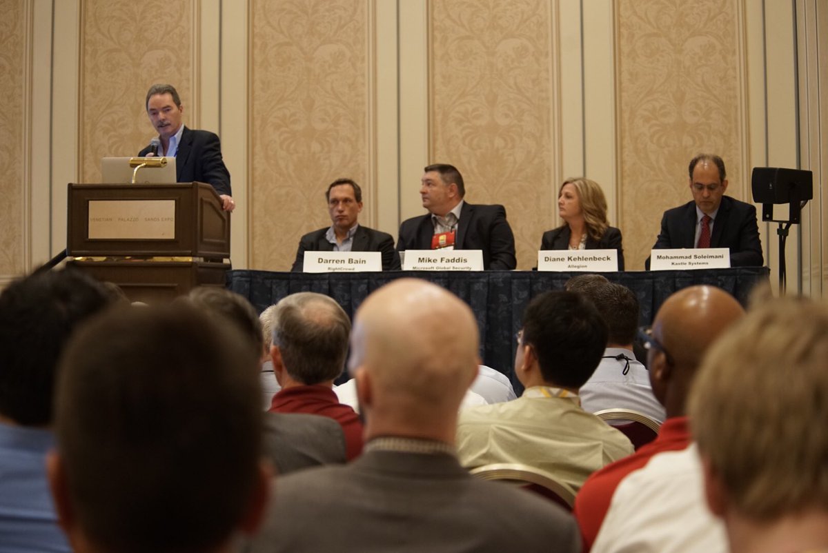 Microsoft_GS's tweet image. Microsoft Director @MikeFaddis presenting about Physical &amp;amp; Logical Security Interoperability at Microsoft #ISCW16