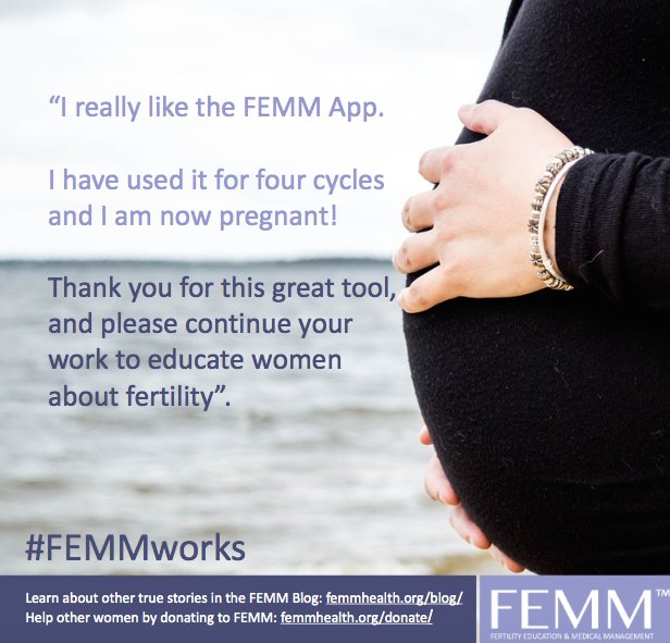 FEMMhealth's tweet photo. We want to share with you this beautiful success story, from one of our FEMM APP users. #FEMMWorks https://t.co/hq8uNdsdcL