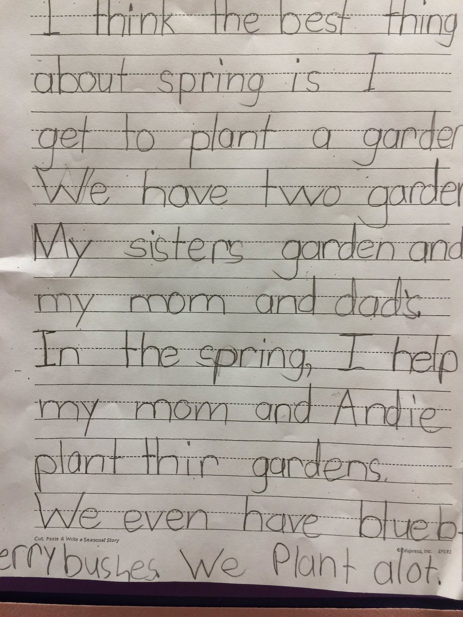 kosanovic_j's tweet photo. First graders in Mrs. Fisher's class share their opinions about Spring. #MontourProud https://t.co/Otr7PgDkG6