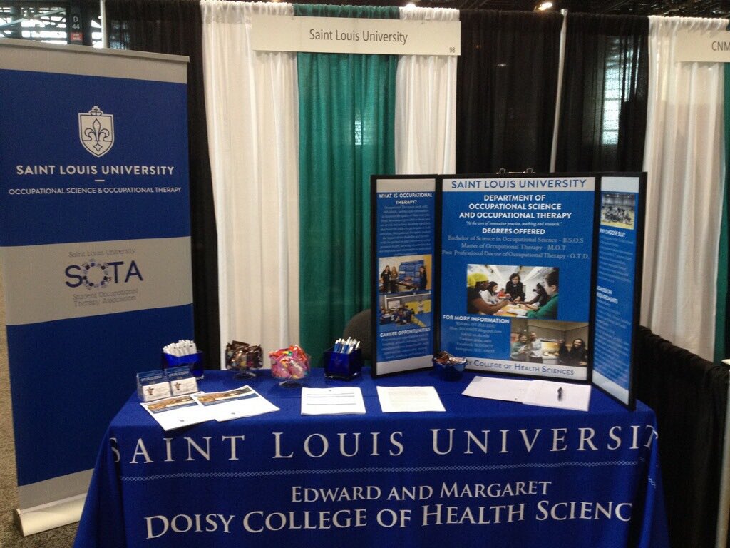 SLU_OSOT's tweet photo. Visit #SLU_OSOT at the #AOTA16 Expo Hall! We are booth 98! https://t.co/oJ05m9mckn