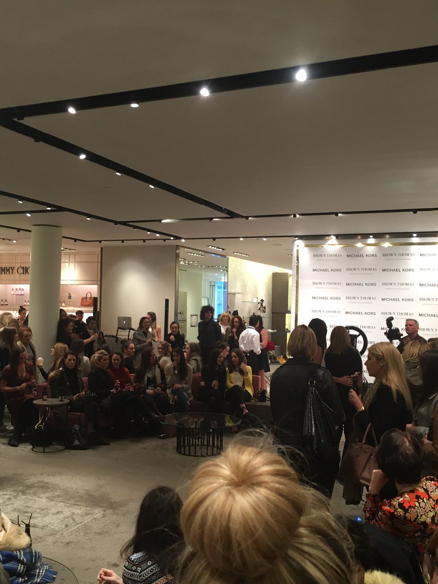 jules_mahon's tweet photo. Big turn out tonight @brownthomas for the much anticipated @MichaelKors new 👠 collection #JetSet6 https://t.co/4Joa7MSjmm