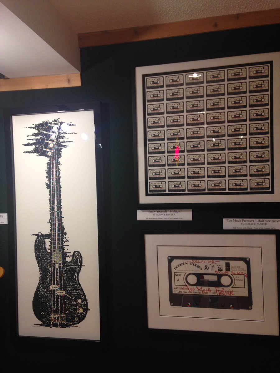 horacepanterart's tweet photo. NOW @ArtistsGallery #Aberdeen ... new #Fender #xray bass guitar with #diamond dust getting lots of attention! https://t.co/ph7w8CMN7g