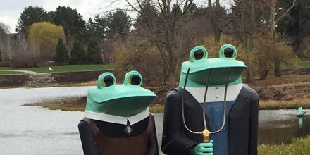 MortonArboretum's tweet photo. What painting was the inspiration behind this froggy pair? Ribbit! The Exhibit opens tomorrow! #ribbitTMA https://t.co/AsrjEb2BQV