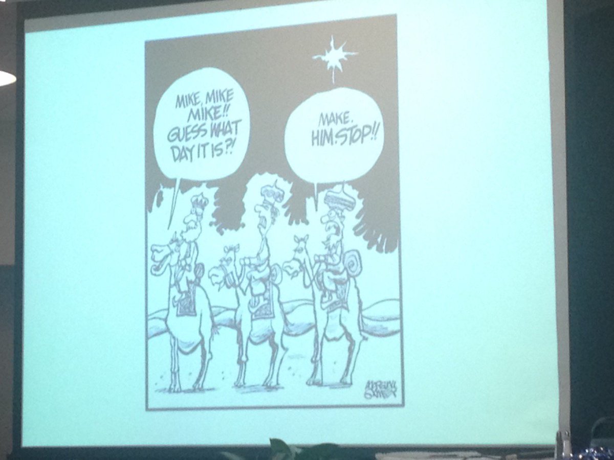 ojones_jsnn's tweet image. Marshall Ramsey shows off some of his cartoons. #SJMSConference2016