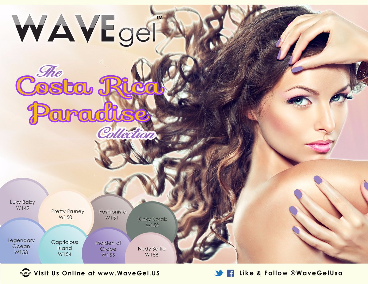 WAVEGEL THE COSTA RICA PARADISE COLLECTION. 8 NEW COLORS FOR SPRING 2016.