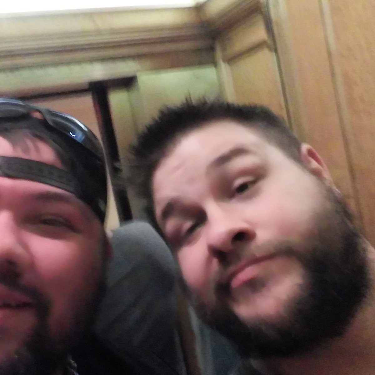 therealBrawler2's tweet photo. Elevator selfie with the man you love to hate. This made my day @FightOwensFight https://t.co/An0RcyvwSV