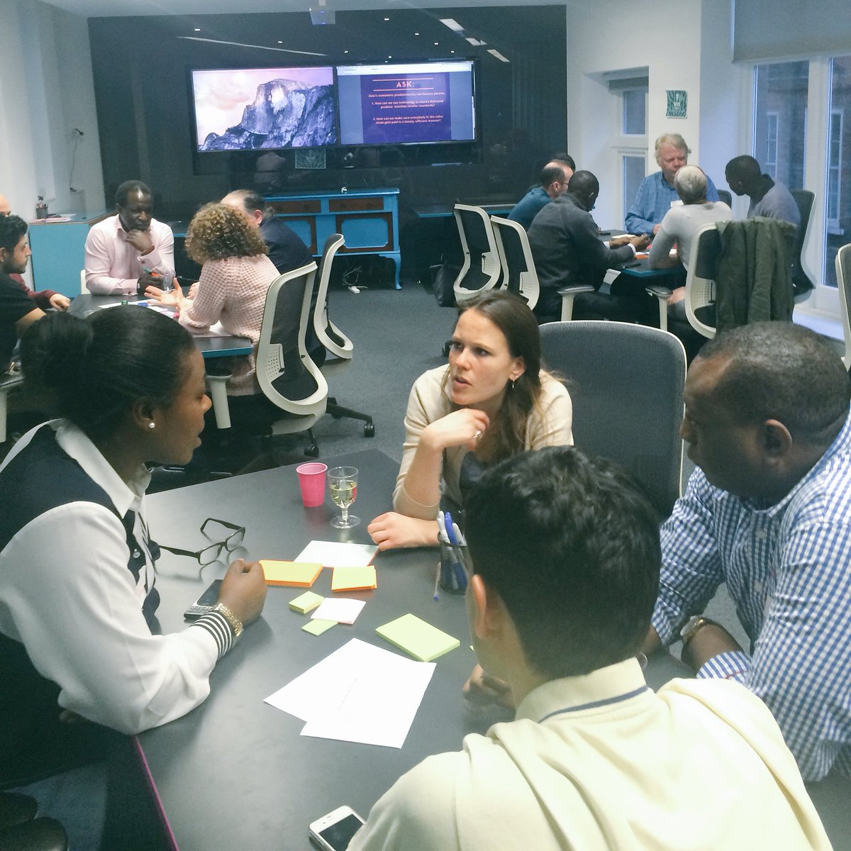 africatbn's tweet photo. #I4DLab workshop groups coming up with solution ideas to challenges faced by @Zazu_Africa @we_farm #AgritechAfrica https://t.co/wt9OYj9C1K