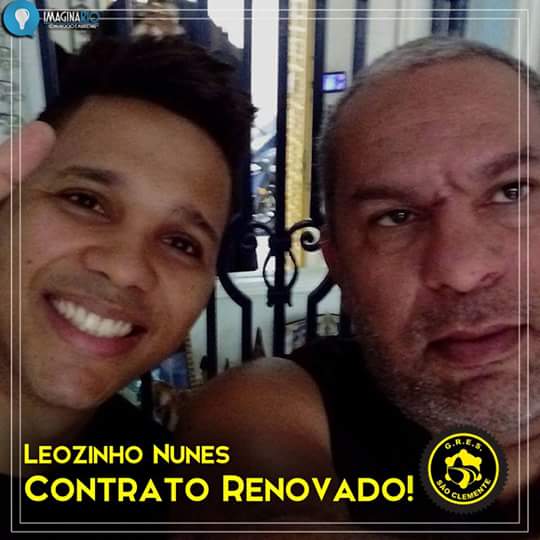 É o Som do Bem! Leozinho Nunes segue como intérprete da São Clemente para o #Carnaval2017