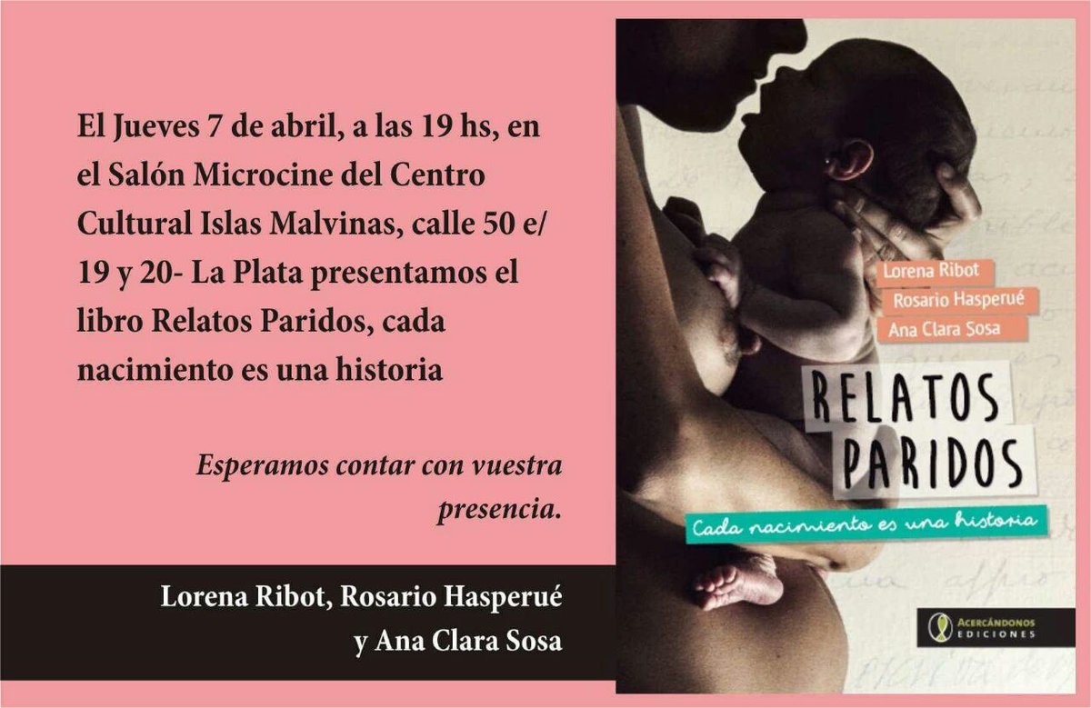 anaclara22's tweet photo. Hoy jueves 19 hs "Presentación de Relatos Paridos" en el Centro Cultural Isas Malvinas https://t.co/WV64YKLHj2