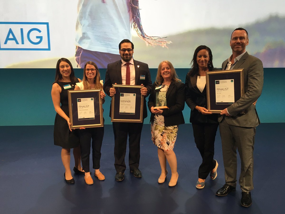 katehal's tweet photo. Huge congrats to @YCI_Global @ITP_News for winning 2016 People category award #wttc #tourismfortomorrow @AIGcareers https://t.co/jmf5Du6Z95