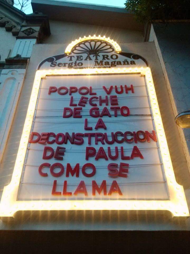 N_ustedesyellos's tweet photo. #Estefinde continúan las presentaciones de #Lechedegato en el Teatro Sergio Magaña. RT si quieres un descuento. https://t.co/Md4vfNvClN