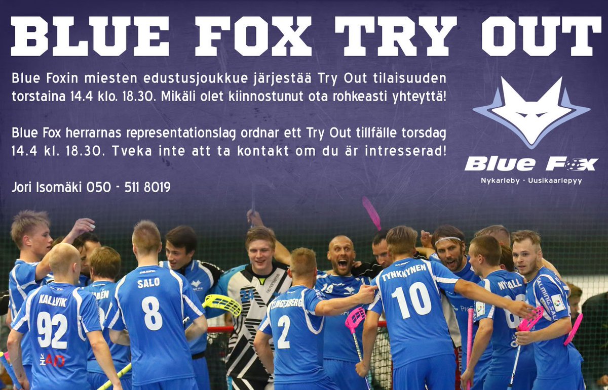 Välkommen på Try Out till ett av #Divari:s topplag! #salibandy