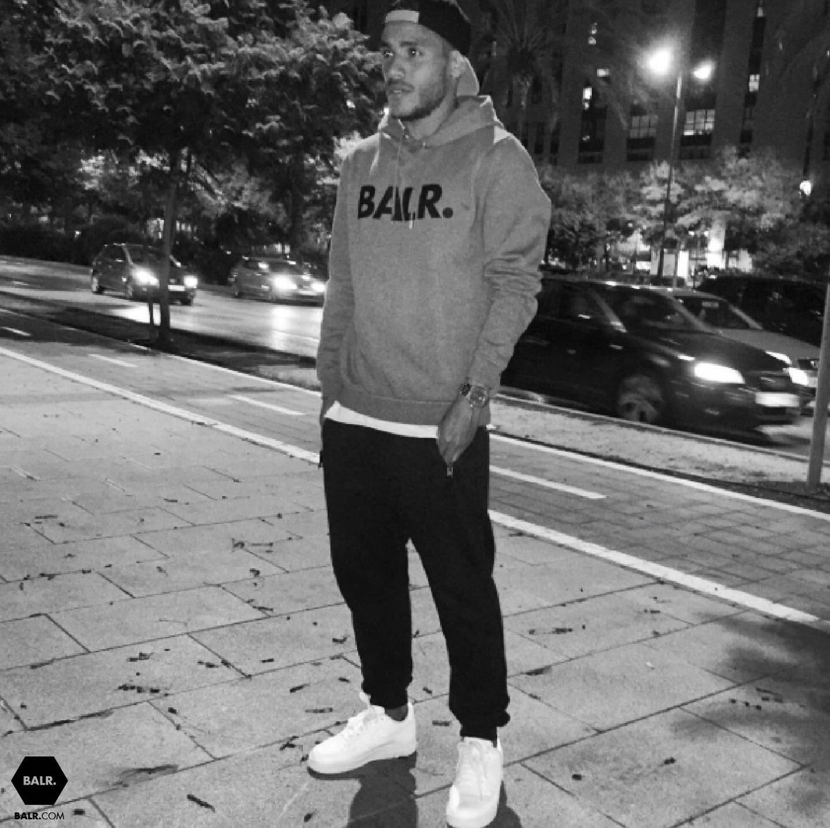balr white hoodie
