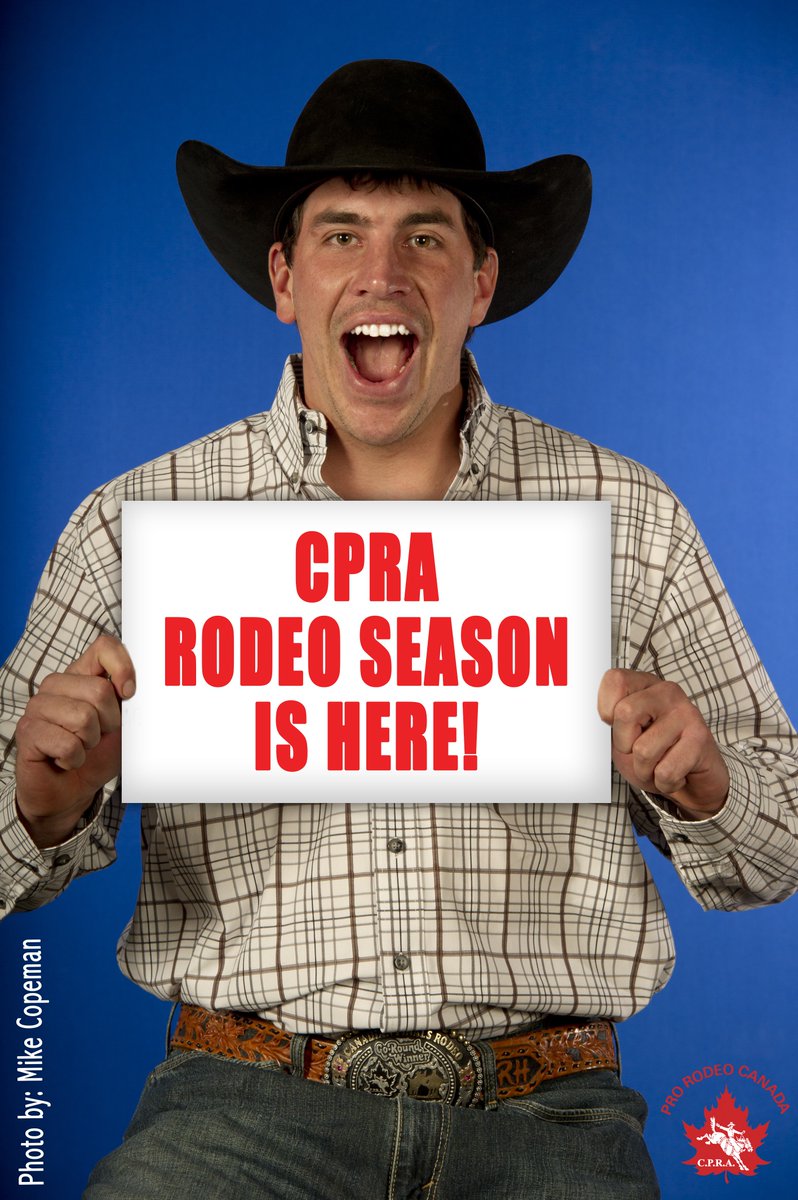 prorodeocanada's tweet photo. Our contestants are excited for rodeo season, how about our fans? @MHStampede Broncs and Honky Tonks runs April 8-10 https://t.co/fGdhVRFFdP