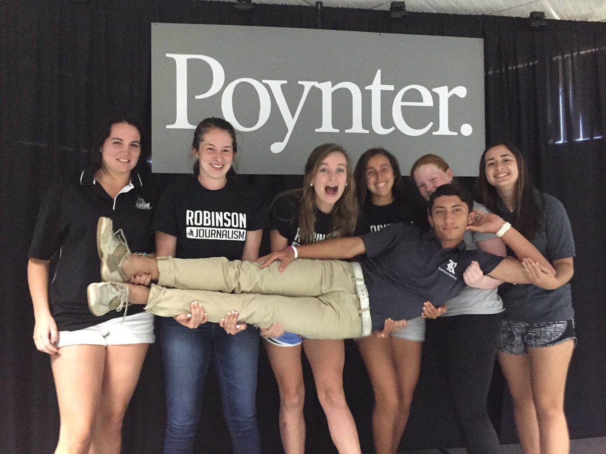 RHSJournoTeach's tweet photo. .@RobinsonYBK staffers had a GREAT @Ybkcentral #SpringZing at the @Poynter institute. #YearbookForever #BringOn2017 https://t.co/drPpiIkVhx