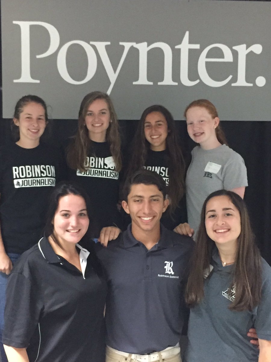 RHSJournoTeach's tweet photo. .@RobinsonYBK staffers had a GREAT @Ybkcentral #SpringZing at the @Poynter institute. #YearbookForever #BringOn2017 https://t.co/drPpiIkVhx