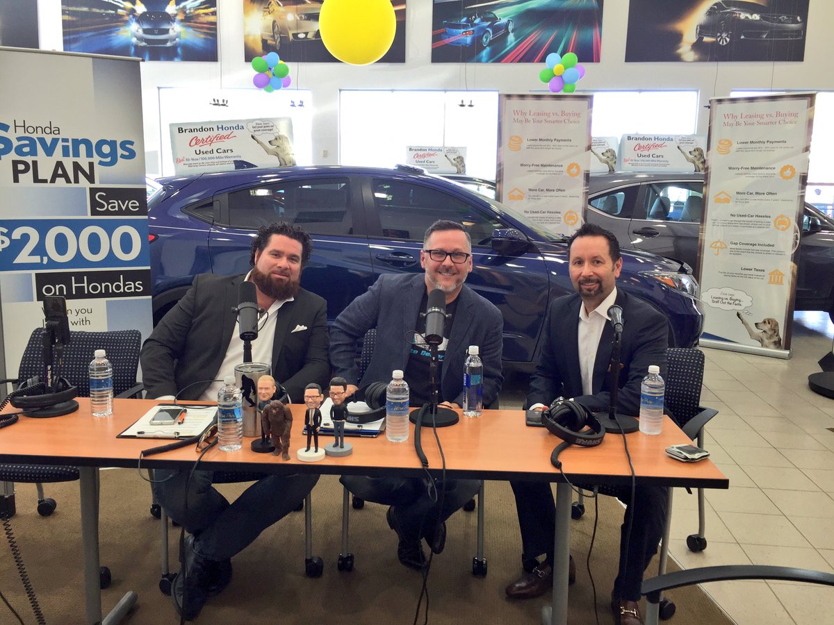 ActivateTheWord's tweet photo. The calm before the storm! #AutoDealerLive remote @TheBrandonHonda with @Johnmarazzi &amp; @TheAlanRam https://t.co/rlVNYOjf7s