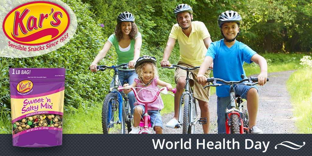 karsnuts's tweet photo. Happy #WorldHealthDay!  Take Action, take one small step each day for a healthier life. #SweetNSalty #karsnuts https://t.co/QrIUQULaq0