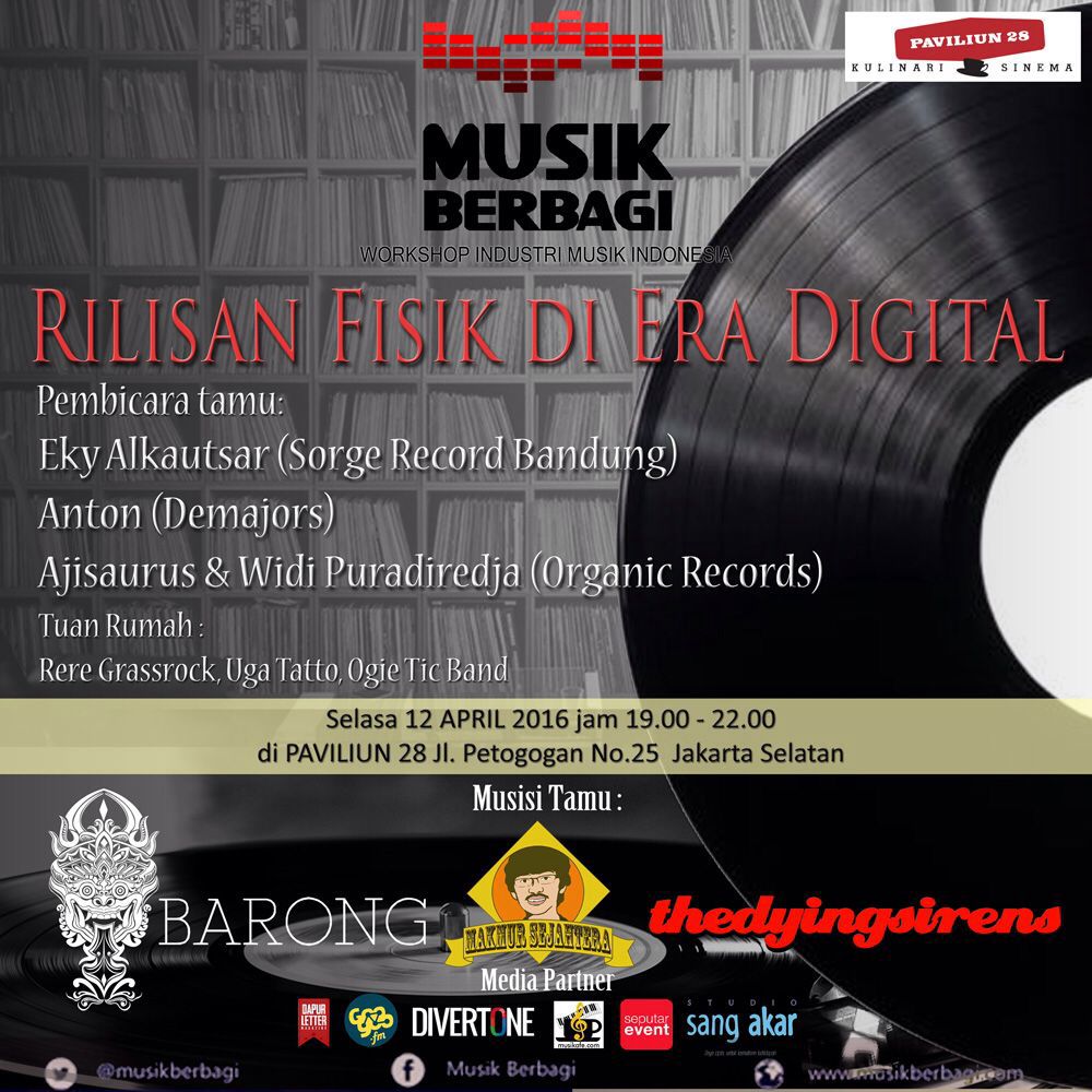 DapurLetter_'s tweet photo. @musikberbagi selanjutnya bareng @__Re2__ @ughatattoo @inianwar @paviliun28 @paviliunrecords 12 April https://t.co/zLkies4Oaa