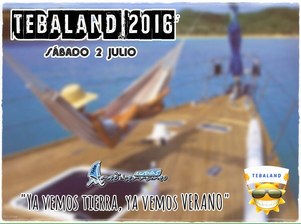 MediterraneoTeb's tweet photo. 🌴🌞TEBALAND 2016🌞🌴

💙🌝SÁBADO 2 JULIO🌝💙

✨"YA VEMOS TIERRA, YA VEMOS VERANO"✨

⚓️⛵️SalaMediterráneo - LaTerraza🌅 https://t.co/8ga8AP8cvI