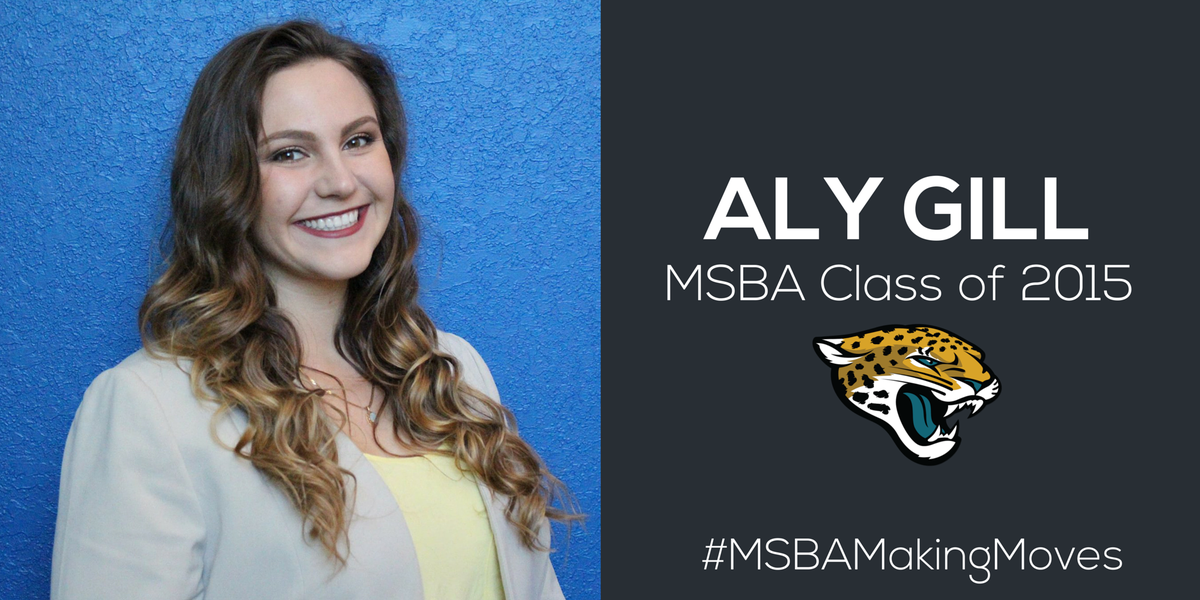 goMSBA's tweet photo. Congrats to #MSBA15 alum @_agilly_ for accepting a summer internship with the @Jaguars! #MSBAMakingMoves https://t.co/St5RqTs3t2