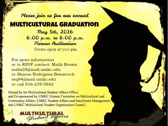 ATTENTION ALL 2016 UMKC GRADUATES!!!