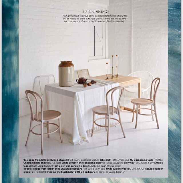 vampfurniture's tweet photo. Loving the styling in the #IdeasIssue @elle_deco. Glad our little Arabia teapot managed to make an appearance too☕️ https://t.co/PcDtmxyrK1